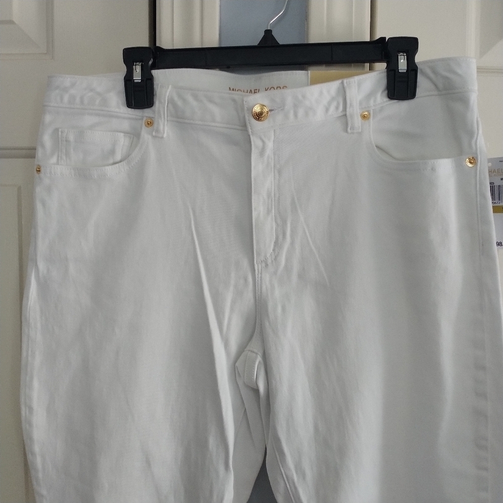 Michael Kors Izzy Skinny White Jeans 14 - Picture 4 of 15